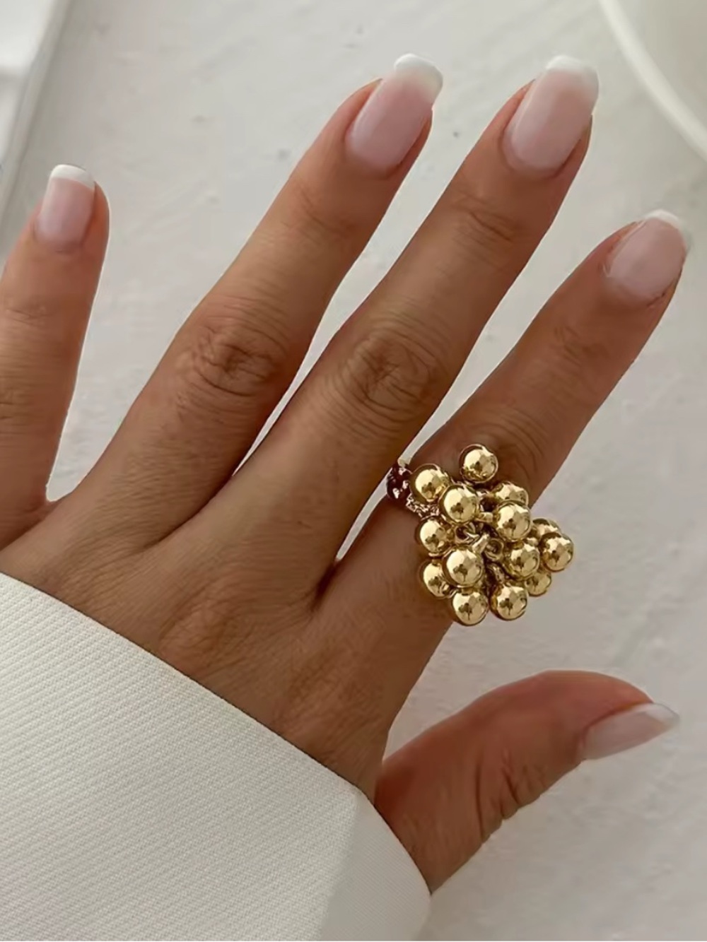 Trendy Gold Bubble Ring